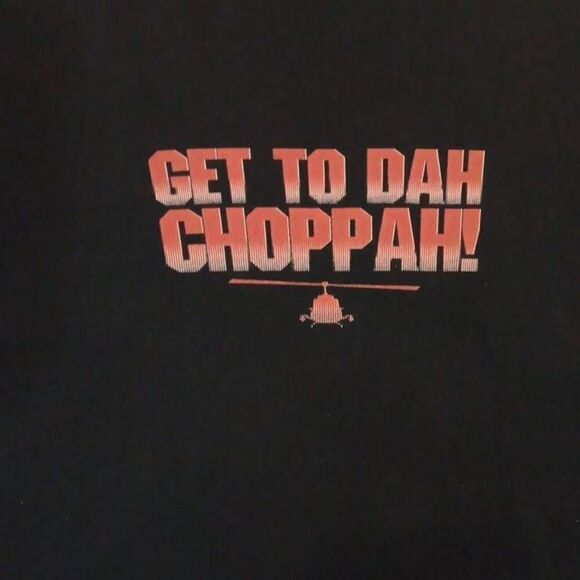 Get To Dah Choppah Tshirt Men's 3X  Brand: Teepublic Size: 3X  PTP 27.5" Length - Picture 1 of 7